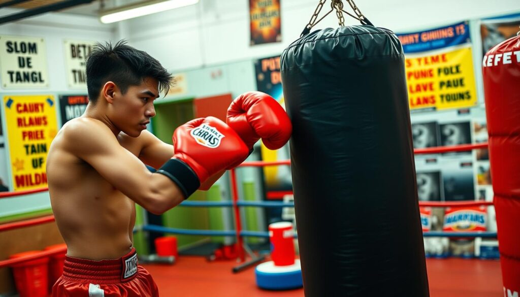 Jared Anderson boxing training